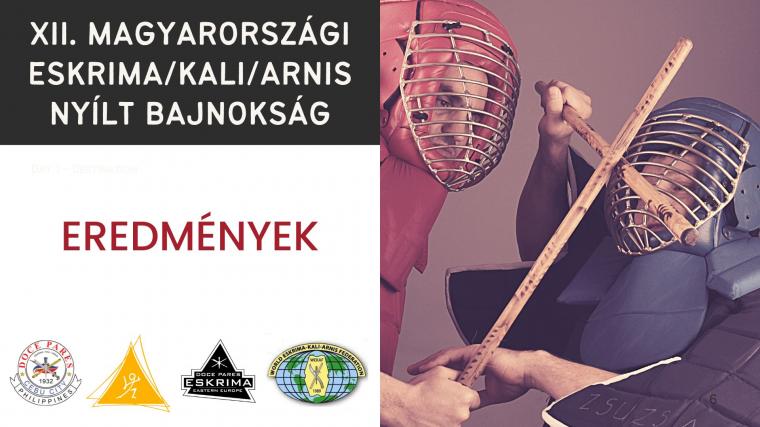XII. MAGYARORSZÁGI ESKRIMA / KALI / ARNIS NYÍLT BAJNOKSÁG